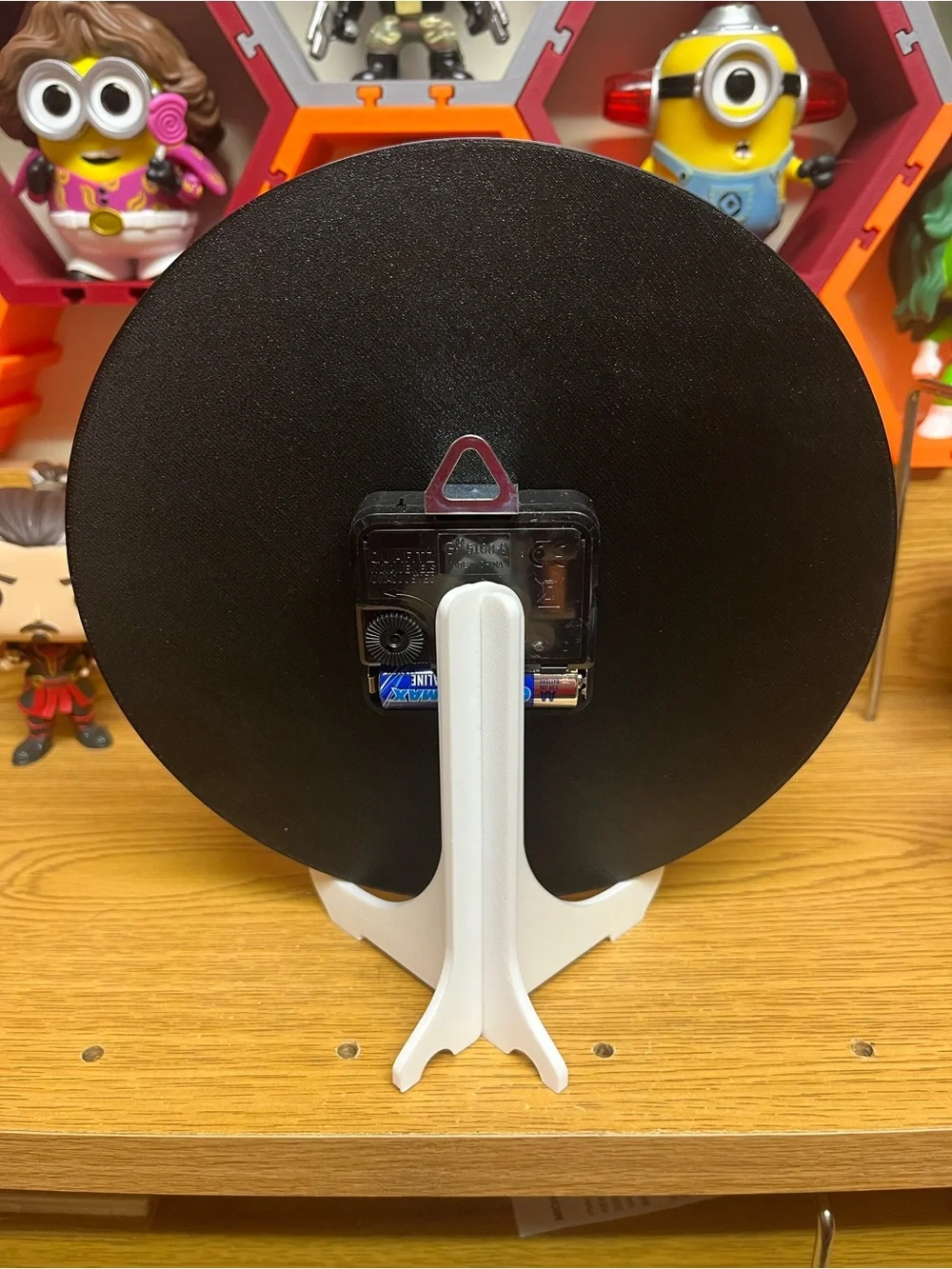 Grateful Dead Black & White Skull Clock with Red Hands